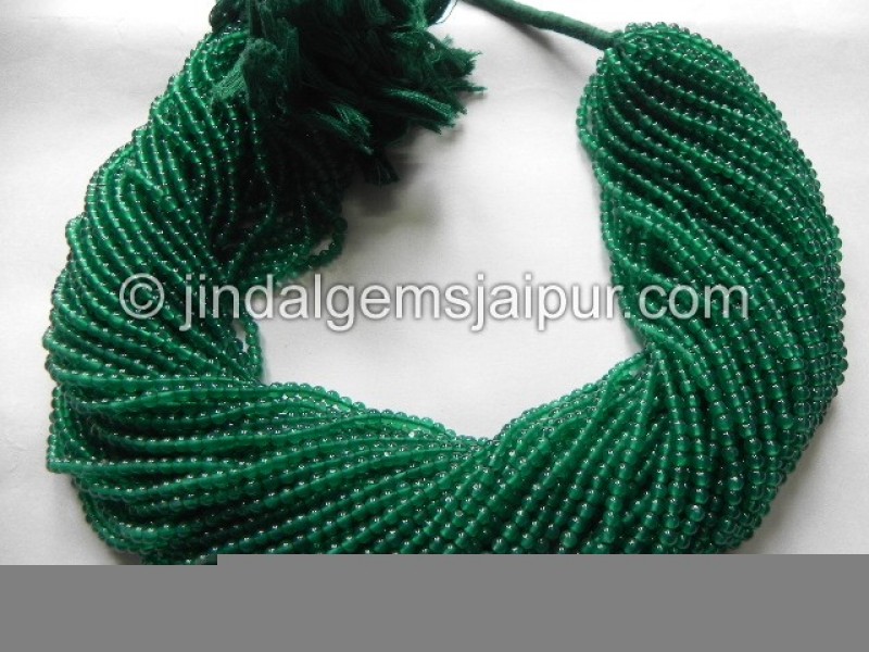 Green Onyx Plain Round Shape Beads